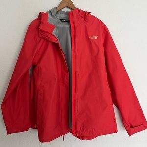 Coral XXL women’s Northface rain jacket